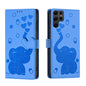 Cartoon Elephant Embossed Leather Phone Case, For Samsung Galaxy S24+ 5G, For Samsung Galaxy S24 5G, For Samsung Galaxy S23 FE 5G, For Samsung Galaxy S23 Ultra 5G, For Samsung Galaxy S23+ 5G, For Samsung Galaxy S23 5G, For Samsung Galaxy S20 FE        ...