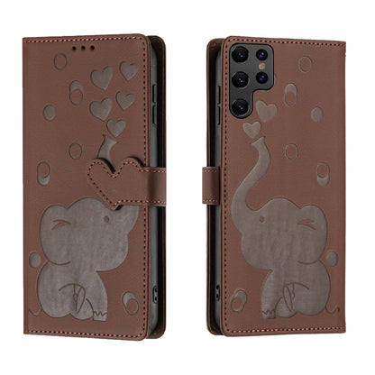 Cartoon Elephant Embossed Leather Phone Case, For Samsung Galaxy S24+ 5G, For Samsung Galaxy S24 5G, For Samsung Galaxy S23 FE 5G, For Samsung Galaxy S23 Ultra 5G, For Samsung Galaxy S23+ 5G, For Samsung Galaxy S23 5G, For Samsung Galaxy S20 FE        ...