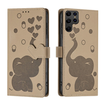 Cartoon Elephant Embossed Leather Phone Case, For Samsung Galaxy S24+ 5G, For Samsung Galaxy S24 5G, For Samsung Galaxy S23 FE 5G, For Samsung Galaxy S23 Ultra 5G, For Samsung Galaxy S23+ 5G, For Samsung Galaxy S23 5G, For Samsung Galaxy S20 FE        ...