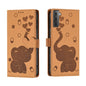 Cartoon Elephant Embossed Leather Phone Case, For Samsung Galaxy S22 5G, For Samsung Galaxy S21 FE 5G, For Samsung Galaxy S21 5G, For Samsung Galaxy S21+ 5G, For Samsung Galaxy S21 Ultra 5G
