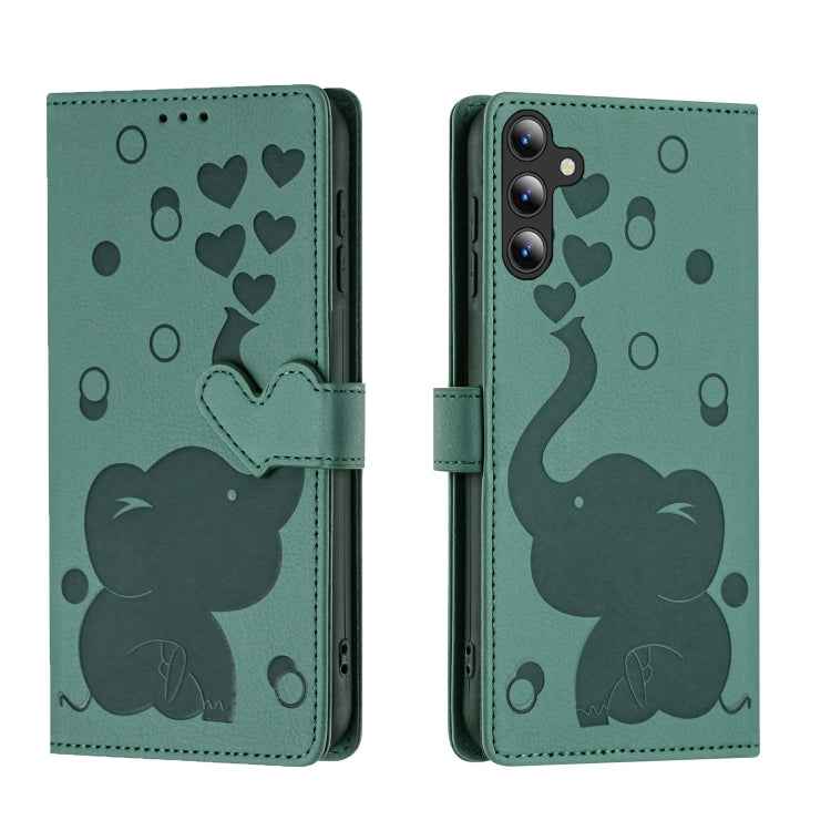 Cartoon Elephant Embossed Leather Phone Case, For Samsung Galaxy S26+ 5G, For Samsung Galaxy S26 Ultra 5G, For Samsung Galaxy S26 5G, For Samsung Galaxy S25 FE 5G, For Samsung Galaxy S25 5G, For Samsung Galaxy S25+ 5G, For Samsung Galaxy S25 Ultra 5G  ...