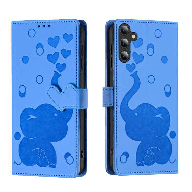 Cartoon Elephant Embossed Leather Phone Case, For Samsung Galaxy S26+ 5G, For Samsung Galaxy S26 Ultra 5G, For Samsung Galaxy S26 5G, For Samsung Galaxy S25 FE 5G, For Samsung Galaxy S25 5G, For Samsung Galaxy S25+ 5G, For Samsung Galaxy S25 Ultra 5G  ...