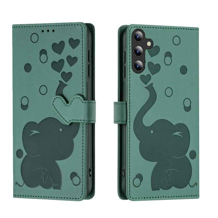 Cartoon Elephant Embossed Leather Phone Case, For Samsung Galaxy S26+ 5G, For Samsung Galaxy S26 Ultra 5G, For Samsung Galaxy S26 5G, For Samsung Galaxy S25 FE 5G, For Samsung Galaxy S25 5G, For Samsung Galaxy S25+ 5G, For Samsung Galaxy S25 Ultra 5G  ...