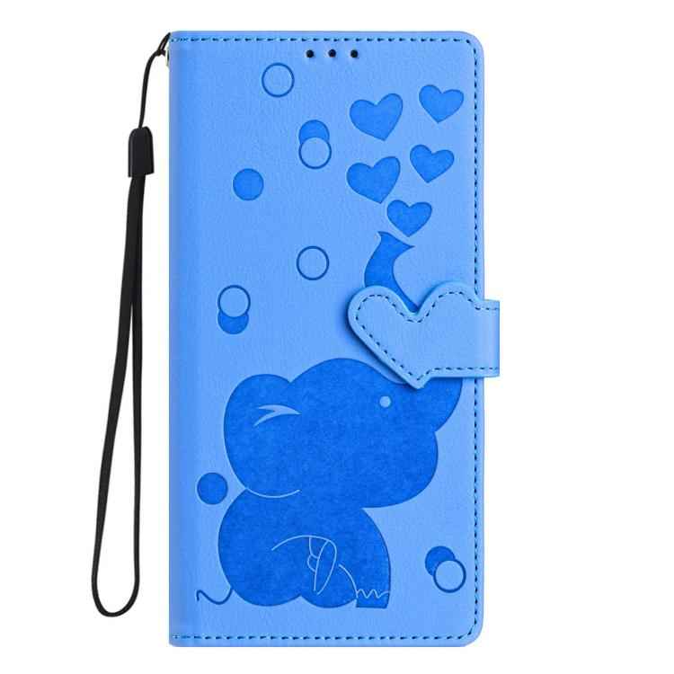 Cartoon Elephant Embossed Leather Phone Case, For Samsung Galaxy S26+ 5G, For Samsung Galaxy S26 Ultra 5G, For Samsung Galaxy S26 5G, For Samsung Galaxy S25 FE 5G, For Samsung Galaxy S25 5G, For Samsung Galaxy S25+ 5G, For Samsung Galaxy S25 Ultra 5G  ...
