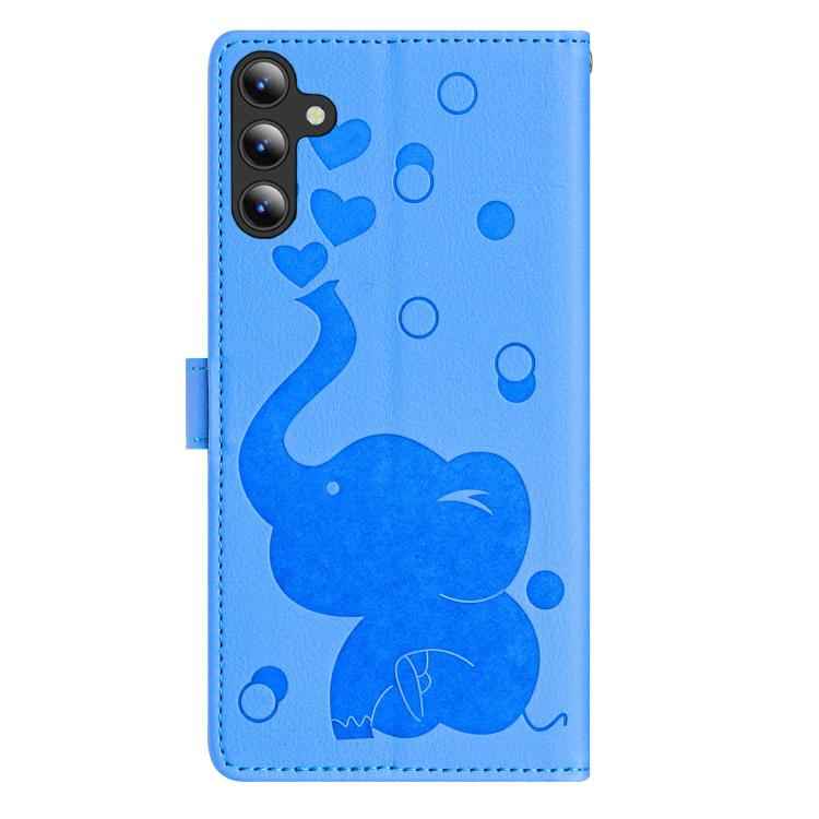 Cartoon Elephant Embossed Leather Phone Case, For Samsung Galaxy S26+ 5G, For Samsung Galaxy S26 Ultra 5G, For Samsung Galaxy S26 5G, For Samsung Galaxy S25 FE 5G, For Samsung Galaxy S25 5G, For Samsung Galaxy S25+ 5G, For Samsung Galaxy S25 Ultra 5G  ...