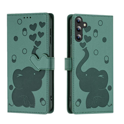 Cartoon Elephant Embossed Leather Phone Case, For Galaxy S26 FE 5G, For Samsung Galaxy S26+ 5G, For Samsung Galaxy S26 Ultra 5G, For Samsung Galaxy S26 5G, For Samsung Galaxy S25 FE 5G, For Samsung Galaxy S25 5G, For Samsung Galaxy S25+ 5G             ...
