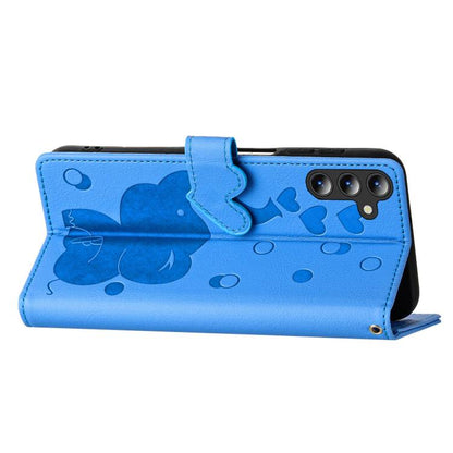Cartoon Elephant Embossed Leather Phone Case, For Galaxy S26 FE 5G, For Samsung Galaxy S26+ 5G, For Samsung Galaxy S26 Ultra 5G, For Samsung Galaxy S26 5G, For Samsung Galaxy S25 FE 5G, For Samsung Galaxy S25 5G, For Samsung Galaxy S25+ 5G             ...