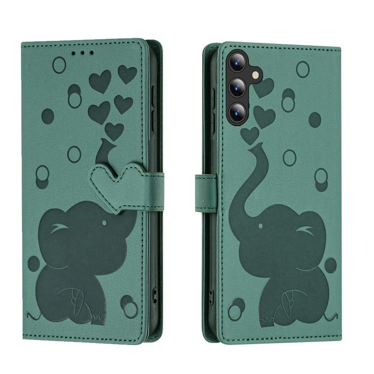 Cartoon Elephant Embossed Leather Phone Case, For Galaxy S26 FE 5G, For Samsung Galaxy S26+ 5G, For Samsung Galaxy S26 Ultra 5G, For Samsung Galaxy S26 5G, For Samsung Galaxy S25 FE 5G, For Samsung Galaxy S25 5G, For Samsung Galaxy S25+ 5G             ...