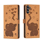Cartoon Elephant Embossed Leather Phone Case, For Galaxy S26 FE 5G, For Samsung Galaxy S26+ 5G, For Samsung Galaxy S26 Ultra 5G, For Samsung Galaxy S26 5G, For Samsung Galaxy S25 FE 5G, For Samsung Galaxy S25 5G, For Samsung Galaxy S25+ 5G             ...