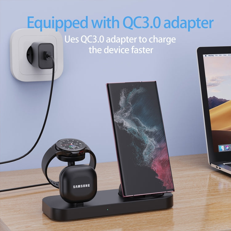 B25 Type-C 4-in-1 Charging Stand Phone Holder for Samsung Watch / Galaxy Buds