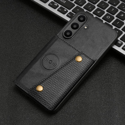 Double Buckle Card Slots Magnetic Phone Case, For Samsung Galaxy S24 FE 5G