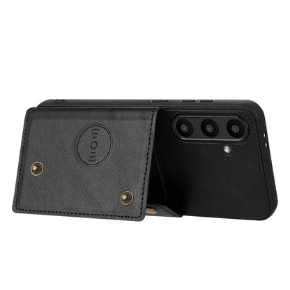 Double Buckle Card Slots Magnetic Phone Case, For Samsung Galaxy S24 FE 5G