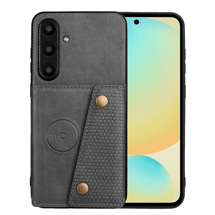 Double Buckle Card Slots Magnetic Phone Case, For Samsung Galaxy S24 FE 5G