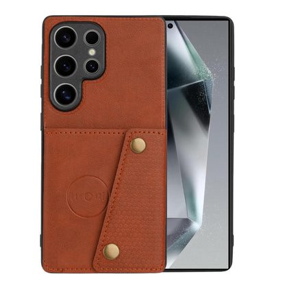 Double Buckle Card Slots Magnetic Phone Case, For Galaxy S26 FE 5G, For Samsung Galaxy S26+ 5G, For Samsung Galaxy S26 Ultra 5G, For Samsung Galaxy S26 5G, For Samsung Galaxy S25 FE 5G, For Samsung Galaxy S25 Edge 5G, For Samsung Galaxy S25 5G         ...