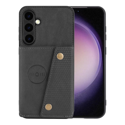 Double Buckle Card Slots Magnetic Phone Case, For Galaxy S26 FE 5G, For Samsung Galaxy S26+ 5G, For Samsung Galaxy S26 Ultra 5G, For Samsung Galaxy S26 5G, For Samsung Galaxy S25 FE 5G, For Samsung Galaxy S25 Edge 5G, For Samsung Galaxy S25 5G         ...