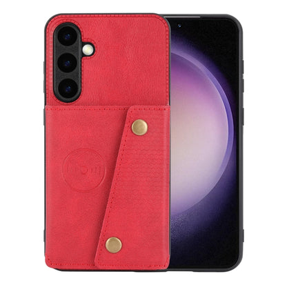 Double Buckle Card Slots Magnetic Phone Case, For Galaxy S26 FE 5G, For Samsung Galaxy S26+ 5G, For Samsung Galaxy S26 Ultra 5G, For Samsung Galaxy S26 5G, For Samsung Galaxy S25 FE 5G, For Samsung Galaxy S25 Edge 5G, For Samsung Galaxy S25 5G         ...