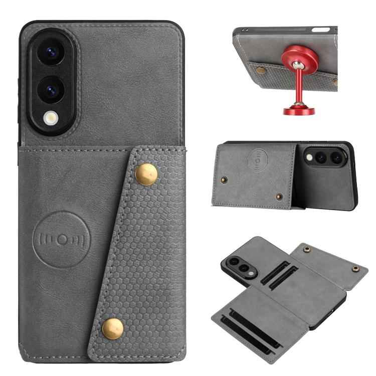 Double Buckle Card Slots Magnetic Phone Case, For Samsung Galaxy S26+ 5G, For Samsung Galaxy S26 Ultra 5G, For Samsung Galaxy S26 5G, For Samsung Galaxy S25 FE 5G, For Samsung Galaxy S25 Edge 5G, For Samsung Galaxy S25 5G, For Samsung Galaxy S25+ 5G   ...