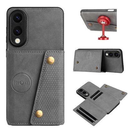 Double Buckle Card Slots Magnetic Phone Case, For Galaxy S26 FE 5G, For Samsung Galaxy S26+ 5G, For Samsung Galaxy S26 Ultra 5G, For Samsung Galaxy S26 5G, For Samsung Galaxy S25 FE 5G, For Samsung Galaxy S25 Edge 5G, For Samsung Galaxy S25 5G         ...