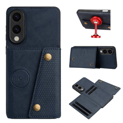 Double Buckle Card Slots Magnetic Phone Case, For Galaxy S26 FE 5G, For Samsung Galaxy S26+ 5G, For Samsung Galaxy S26 Ultra 5G, For Samsung Galaxy S26 5G, For Samsung Galaxy S25 FE 5G, For Samsung Galaxy S25 Edge 5G, For Samsung Galaxy S25 5G         ...