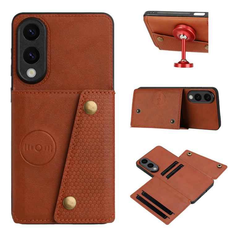 Double Buckle Card Slots Magnetic Phone Case, For Samsung Galaxy S26+ 5G, For Samsung Galaxy S26 Ultra 5G, For Samsung Galaxy S26 5G, For Samsung Galaxy S25 FE 5G, For Samsung Galaxy S25 Edge 5G, For Samsung Galaxy S25 5G, For Samsung Galaxy S25+ 5G   ...