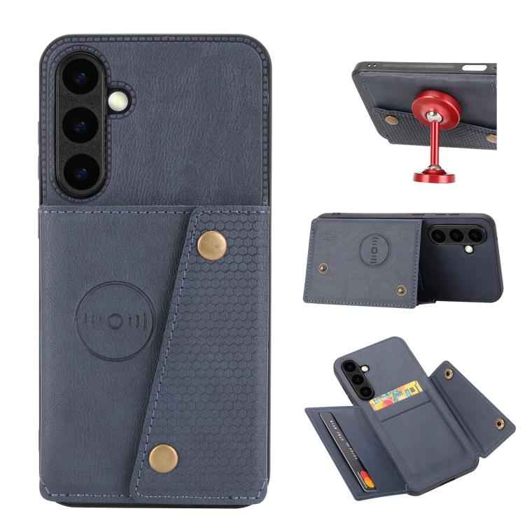 Double Buckle Card Slots Magnetic Phone Case, For Samsung Galaxy S26+ 5G, For Samsung Galaxy S26 Ultra 5G, For Samsung Galaxy S26 5G, For Samsung Galaxy S25 FE 5G, For Samsung Galaxy S25 Edge 5G, For Samsung Galaxy S25 5G, For Samsung Galaxy S25+ 5G   ...