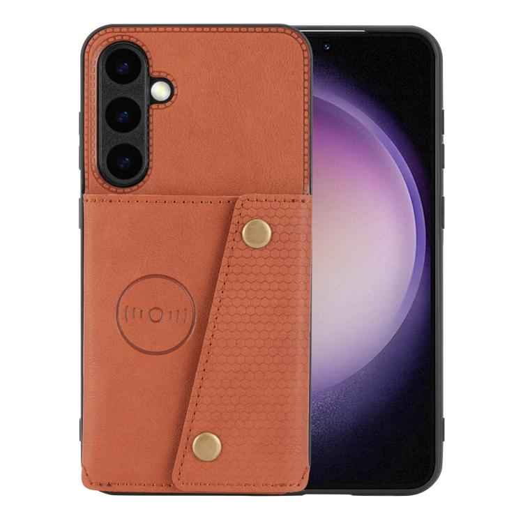 Double Buckle Card Slots Magnetic Phone Case, For Samsung Galaxy S26+ 5G, For Samsung Galaxy S26 Ultra 5G, For Samsung Galaxy S26 5G, For Samsung Galaxy S25 FE 5G, For Samsung Galaxy S25 Edge 5G, For Samsung Galaxy S25 5G, For Samsung Galaxy S25+ 5G   ...