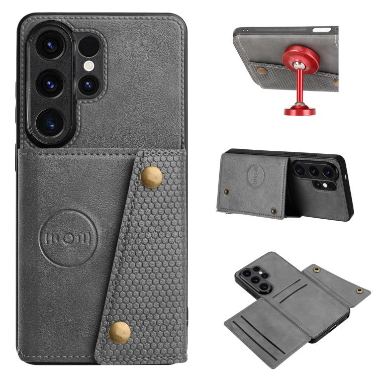 Double Buckle Card Slots Magnetic Phone Case, For Galaxy S26 FE 5G, For Samsung Galaxy S26+ 5G, For Samsung Galaxy S26 Ultra 5G, For Samsung Galaxy S26 5G, For Samsung Galaxy S25 FE 5G, For Samsung Galaxy S25 Edge 5G, For Samsung Galaxy S25 5G         ...