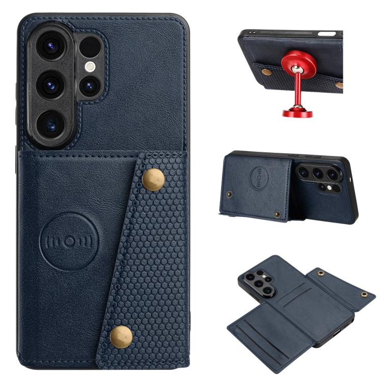 Double Buckle Card Slots Magnetic Phone Case, For Galaxy S26 FE 5G, For Samsung Galaxy S26+ 5G, For Samsung Galaxy S26 Ultra 5G, For Samsung Galaxy S26 5G, For Samsung Galaxy S25 FE 5G, For Samsung Galaxy S25 Edge 5G, For Samsung Galaxy S25 5G         ...