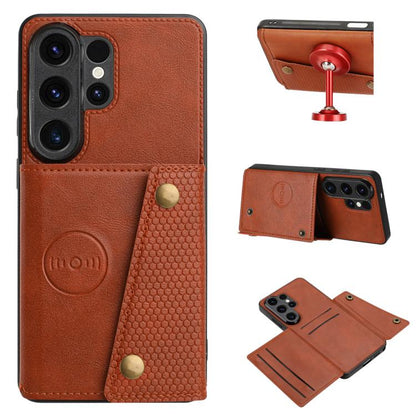 Double Buckle Card Slots Magnetic Phone Case, For Galaxy S26 FE 5G, For Samsung Galaxy S26+ 5G, For Samsung Galaxy S26 Ultra 5G, For Samsung Galaxy S26 5G, For Samsung Galaxy S25 FE 5G, For Samsung Galaxy S25 Edge 5G, For Samsung Galaxy S25 5G         ...