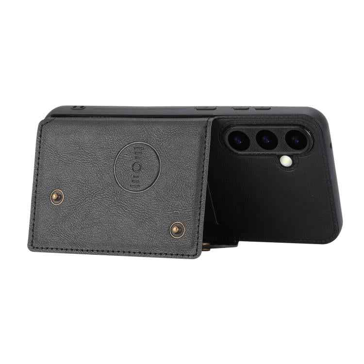 Double Buckle Card Slots Magnetic Phone Case, For Samsung Galaxy S26+ 5G, For Samsung Galaxy S26 Ultra 5G, For Samsung Galaxy S26 5G, For Samsung Galaxy S25 FE 5G, For Samsung Galaxy S25 Edge 5G, For Samsung Galaxy S25 5G, For Samsung Galaxy S25+ 5G   ...