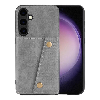 Double Buckle Card Slots Magnetic Phone Case, For Galaxy S26 FE 5G, For Samsung Galaxy S26+ 5G, For Samsung Galaxy S26 Ultra 5G, For Samsung Galaxy S26 5G, For Samsung Galaxy S25 FE 5G, For Samsung Galaxy S25 Edge 5G, For Samsung Galaxy S25 5G         ...