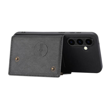 Double Buckle Card Slots Magnetic Phone Case, For Galaxy S26 FE 5G, For Samsung Galaxy S26+ 5G, For Samsung Galaxy S26 Ultra 5G, For Samsung Galaxy S26 5G, For Samsung Galaxy S25 FE 5G, For Samsung Galaxy S25 Edge 5G, For Samsung Galaxy S25 5G         ...