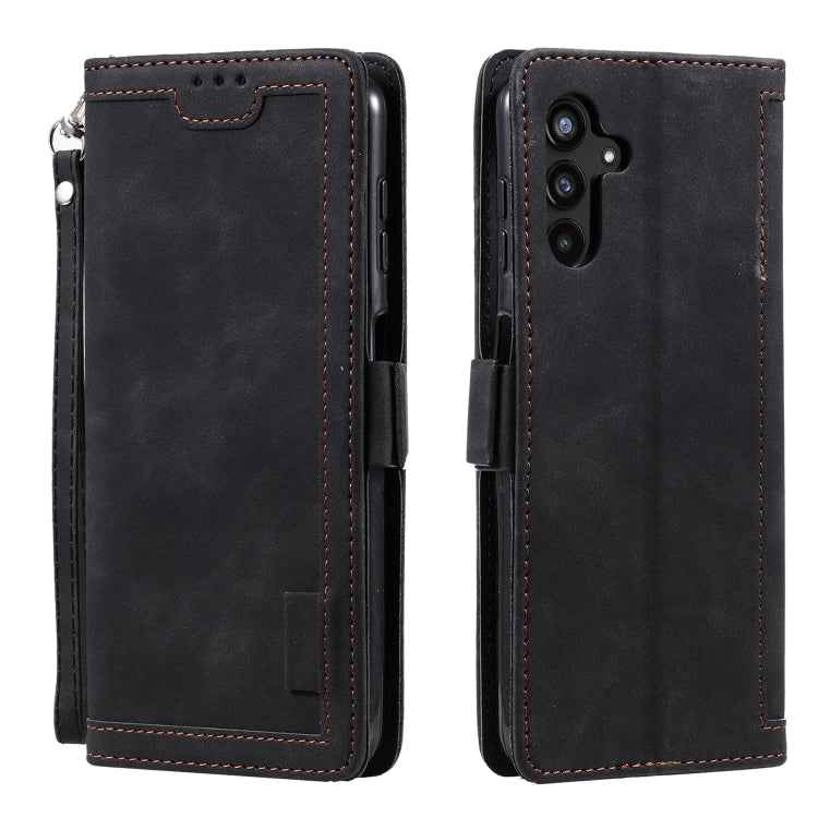 Retro Splicing Horizontal Flip Leather Phone Case, For Samsung Galaxy S26+ 5G, For Samsung Galaxy S25 FE 5G, For Samsung Galaxy S25 5G, For Samsung Galaxy S25+ 5G, For Samsung Galaxy S25 Ultra 5G