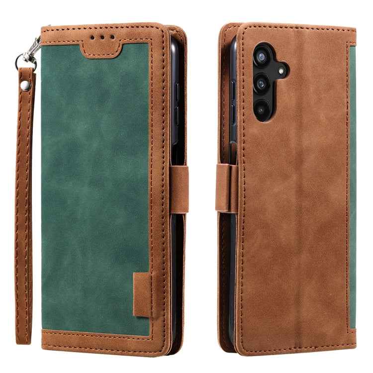 Retro Splicing Horizontal Flip Leather Phone Case, For Samsung Galaxy S26+ 5G, For Samsung Galaxy S25 FE 5G, For Samsung Galaxy S25 5G, For Samsung Galaxy S25+ 5G, For Samsung Galaxy S25 Ultra 5G