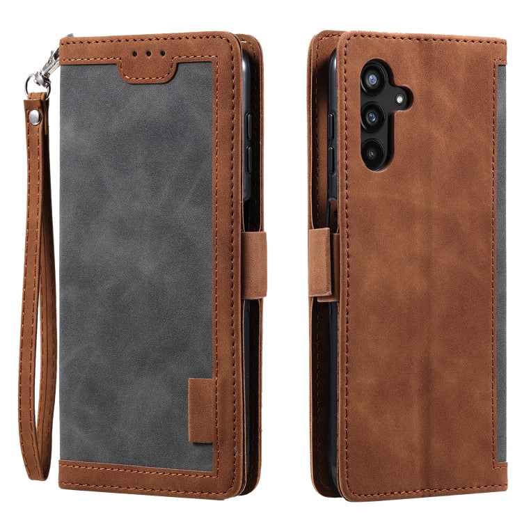 Retro Splicing Horizontal Flip Leather Phone Case, For Samsung Galaxy S26+ 5G, For Samsung Galaxy S25 FE 5G, For Samsung Galaxy S25 5G, For Samsung Galaxy S25+ 5G, For Samsung Galaxy S25 Ultra 5G