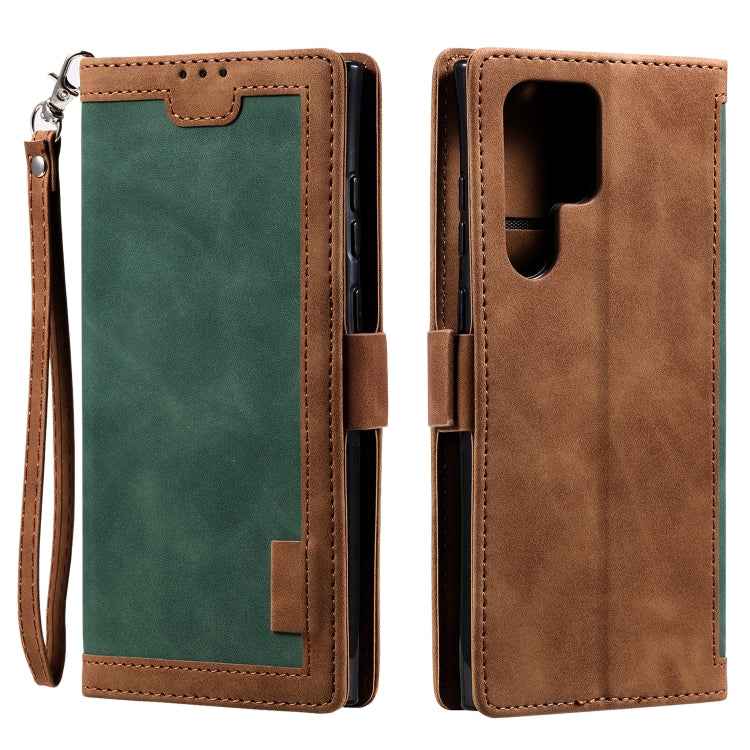 Retro Splicing Horizontal Flip Leather Phone Case, For Samsung Galaxy S26+ 5G, For Samsung Galaxy S25 FE 5G, For Samsung Galaxy S25 5G, For Samsung Galaxy S25+ 5G, For Samsung Galaxy S25 Ultra 5G