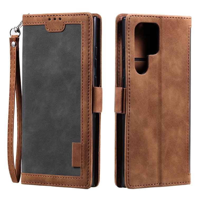 Retro Splicing Horizontal Flip Leather Phone Case, For Samsung Galaxy S26+ 5G, For Samsung Galaxy S25 FE 5G, For Samsung Galaxy S25 5G, For Samsung Galaxy S25+ 5G, For Samsung Galaxy S25 Ultra 5G