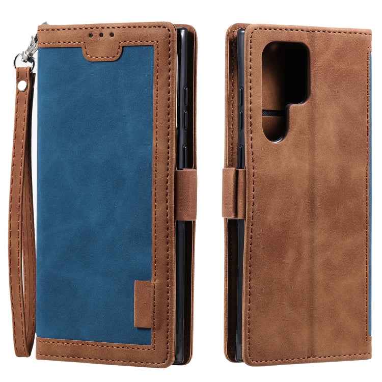 Retro Splicing Horizontal Flip Leather Phone Case, For Samsung Galaxy S26+ 5G, For Samsung Galaxy S25 FE 5G, For Samsung Galaxy S25 5G, For Samsung Galaxy S25+ 5G, For Samsung Galaxy S25 Ultra 5G