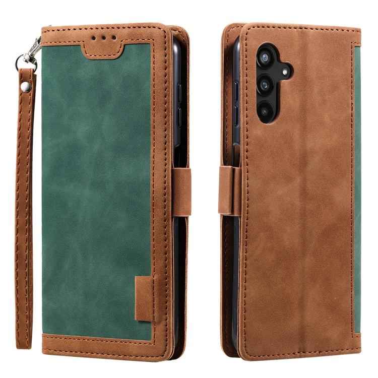 Retro Splicing Horizontal Flip Leather Phone Case, For Samsung Galaxy S26+ 5G, For Samsung Galaxy S25 FE 5G, For Samsung Galaxy S25 5G, For Samsung Galaxy S25+ 5G, For Samsung Galaxy S25 Ultra 5G