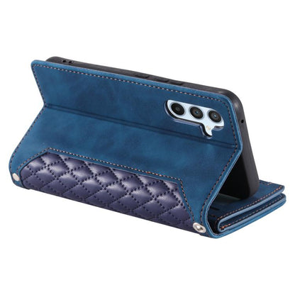 Grid Texture Zipper Leather Phone Case with Lanyard, For Samsung Galaxy S26+ 5G, For Samsung Galaxy S26 Ultra 5G, For Samsung Galaxy S26 5G, For Samsung Galaxy S25 FE 5G, For Samsung Galaxy S25 5G, For Samsung Galaxy S25+ 5G