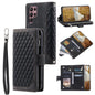 Grid Texture Zipper Leather Phone Case with Lanyard, For Samsung Galaxy S26+ 5G, For Samsung Galaxy S26 Ultra 5G, For Samsung Galaxy S26 5G, For Samsung Galaxy S25 FE 5G, For Samsung Galaxy S25 5G, For Samsung Galaxy S25+ 5G