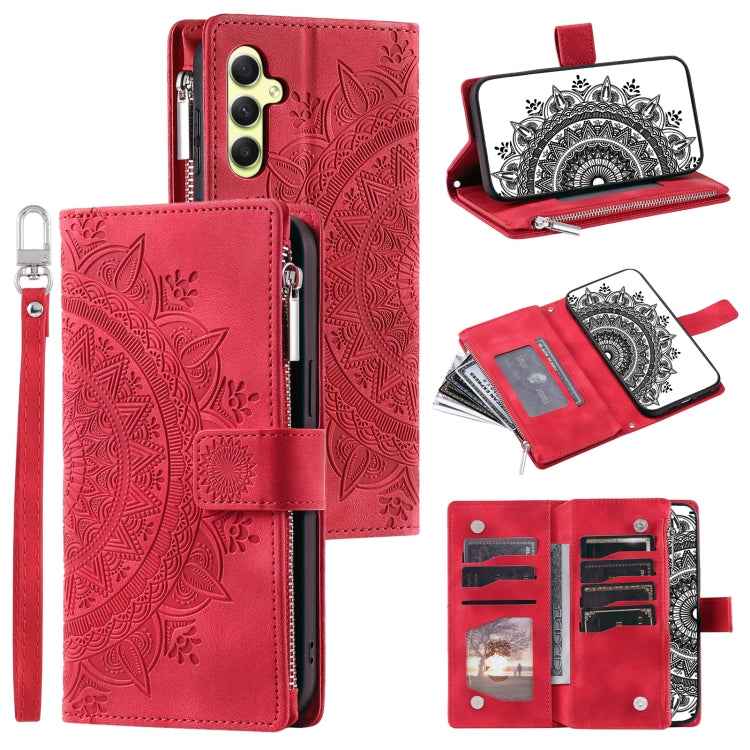Multi-Card Totem Zipper Leather Phone Case, For Samsung Galaxy S26+ 5G, For Samsung Galaxy S26 Ultra 5G, For Samsung Galaxy S26 5G, For Samsung Galaxy S25 FE 5G, For Samsung Galaxy S25 5G, For Samsung Galaxy S25+ 5G, For Samsung Galaxy S25 Ultra 5G