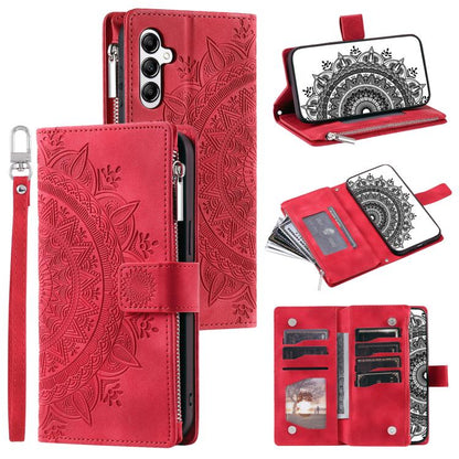Multi-Card Totem Zipper Leather Phone Case, For Samsung Galaxy S26+ 5G, For Samsung Galaxy S26 Ultra 5G, For Samsung Galaxy S26 5G, For Samsung Galaxy S25 FE 5G, For Samsung Galaxy S25 5G, For Samsung Galaxy S25+ 5G, For Samsung Galaxy S25 Ultra 5G