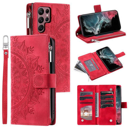 Multi-Card Totem Zipper Leather Phone Case, For Samsung Galaxy S26+ 5G, For Samsung Galaxy S26 Ultra 5G, For Samsung Galaxy S26 5G, For Samsung Galaxy S25 FE 5G, For Samsung Galaxy S25 5G, For Samsung Galaxy S25+ 5G, For Samsung Galaxy S25 Ultra 5G