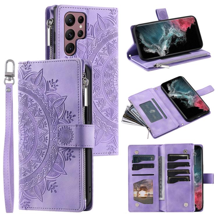 Multi-Card Totem Zipper Leather Phone Case, For Samsung Galaxy S26+ 5G, For Samsung Galaxy S26 Ultra 5G, For Samsung Galaxy S26 5G, For Samsung Galaxy S25 FE 5G, For Samsung Galaxy S25 5G, For Samsung Galaxy S25+ 5G, For Samsung Galaxy S25 Ultra 5G