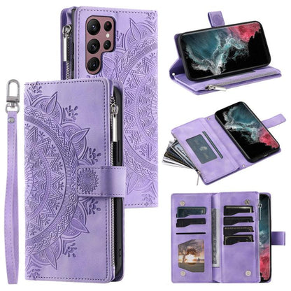 Multi-Card Totem Zipper Leather Phone Case, For Samsung Galaxy S26+ 5G, For Samsung Galaxy S26 Ultra 5G, For Samsung Galaxy S26 5G, For Samsung Galaxy S25 FE 5G, For Samsung Galaxy S25 5G, For Samsung Galaxy S25+ 5G, For Samsung Galaxy S25 Ultra 5G