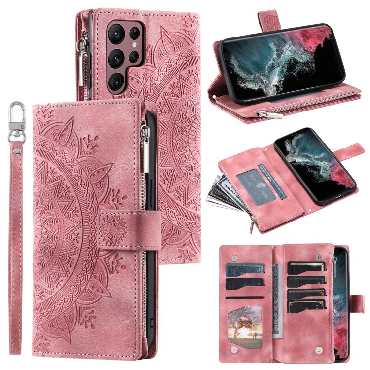 Multi-Card Totem Zipper Leather Phone Case, For Samsung Galaxy S26+ 5G, For Samsung Galaxy S26 Ultra 5G, For Samsung Galaxy S26 5G, For Samsung Galaxy S25 FE 5G, For Samsung Galaxy S25 5G, For Samsung Galaxy S25+ 5G, For Samsung Galaxy S25 Ultra 5G
