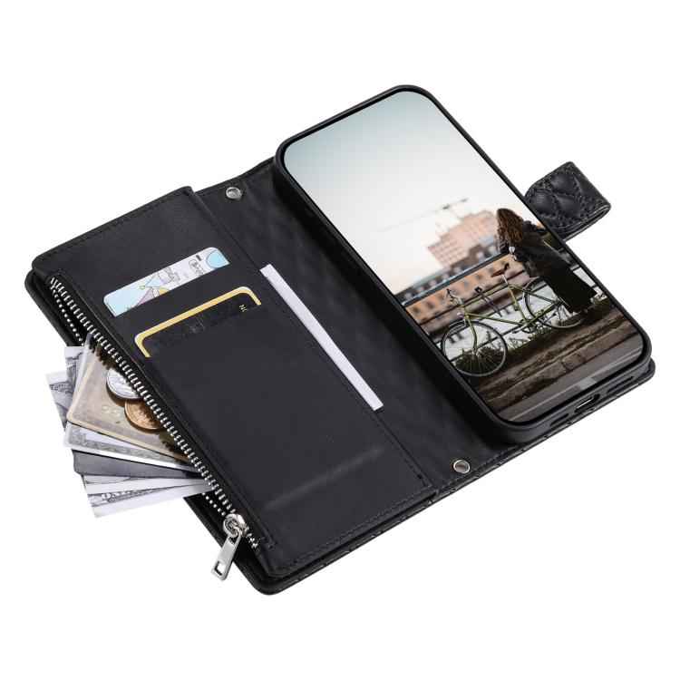 Glitter Lattice Zipper Wallet Leather Phone Case, For Samsung Galaxy S26+ 5G, For Samsung Galaxy S26 Ultra 5G, For Samsung Galaxy S26 5G, For Samsung Galaxy S25 FE 5G, For Samsung Galaxy S25 Edge 5G, For Samsung Galaxy S25 5G, For Samsung Galaxy S25+ 5...