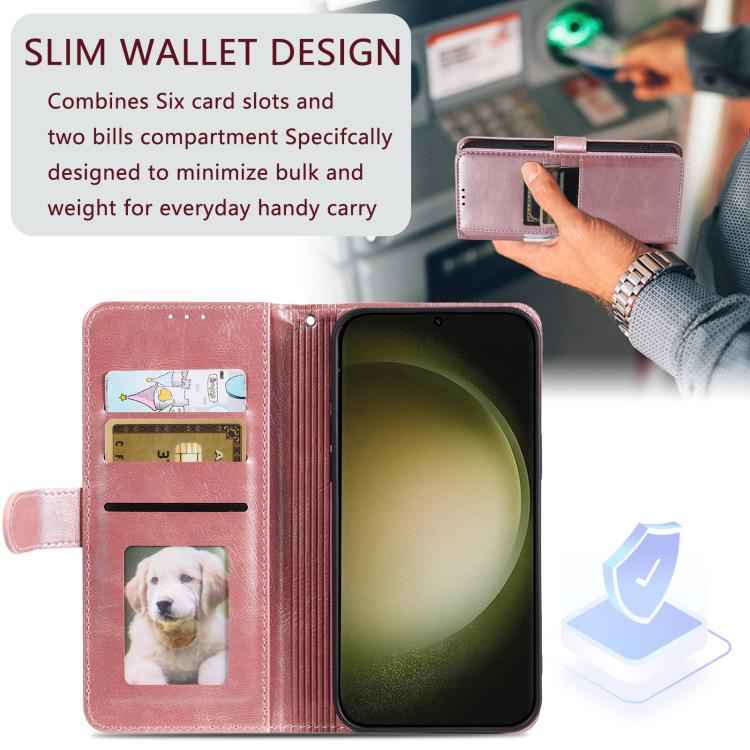 Simple 6-Card Wallet Leather Phone Case, For Samsung Galaxy S26+ 5G, For Samsung Galaxy S25 FE 5G, For Samsung Galaxy S25 5G, For Samsung Galaxy S25+ 5G, For Samsung Galaxy S25 Ultra 5G