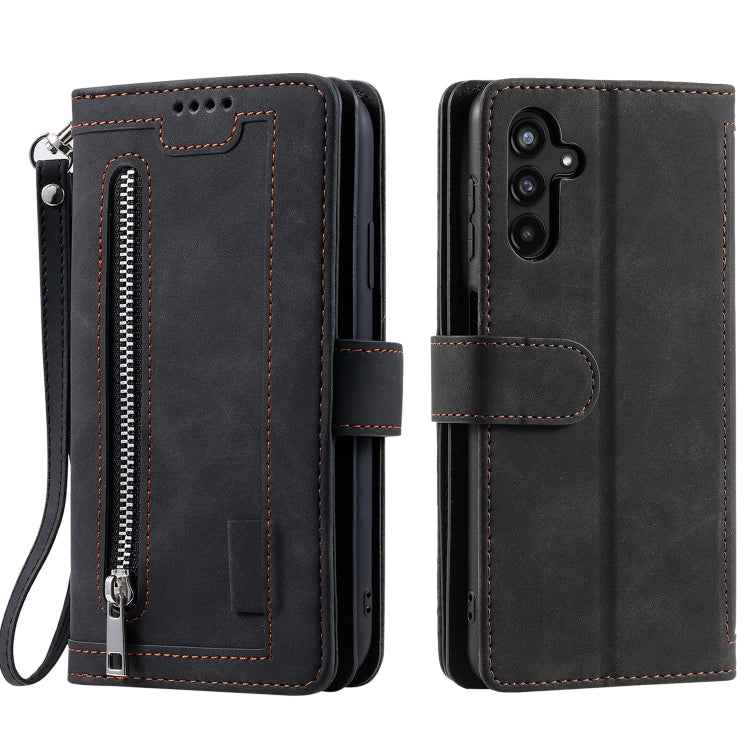 Nine Card Zipper Bag Leather Phone Case with Lanyard, For Samsung Galaxy S26+ 5G, For Samsung Galaxy S26 Ultra 5G, For Samsung Galaxy S26 5G, For Samsung Galaxy S25 FE 5G, For Samsung Galaxy S25 5G, For Samsung Galaxy S25+ 5G                           ...